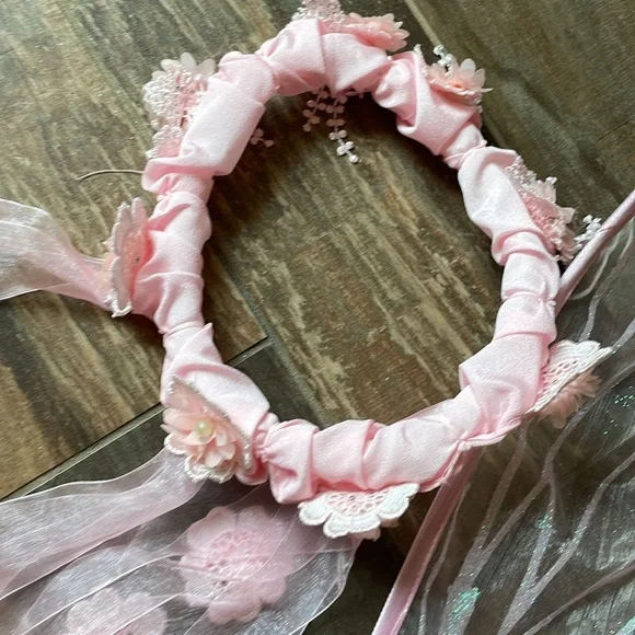 Pink Fairy Costume Set with Wings and Headband - Picture 2 of 9